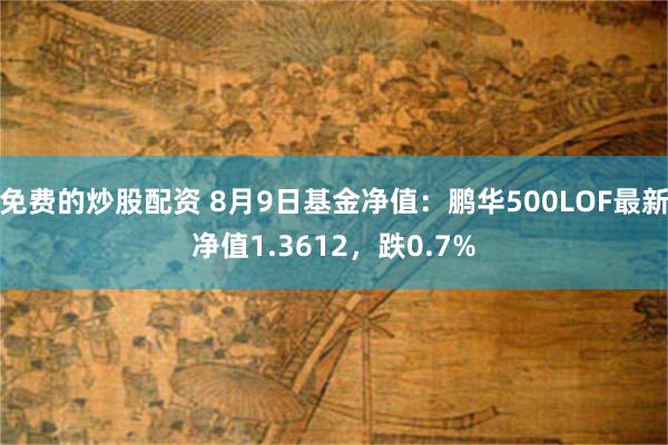 免费的炒股配资 8月9日基金净值：鹏华500LOF最新净值1.3612，跌0.7%