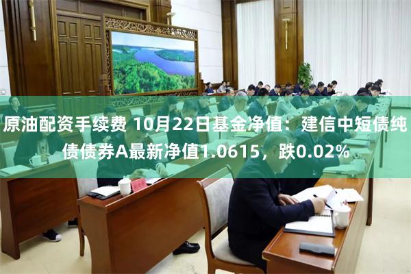 原油配资手续费 10月22日基金净值：建信中短债纯债债券A最新净值1.0615，跌0.02%