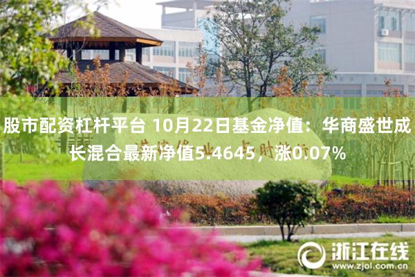 股市配资杠杆平台 10月22日基金净值：华商盛世成长混合最新净值5.4645，涨0.07%